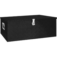 vidaXL Storage Box Black 39.4"x21.7"x14.6" Aluminum