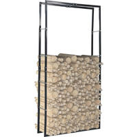 vidaXL Firewood Rack Black 39.4"x9.8"x78.7" Steel