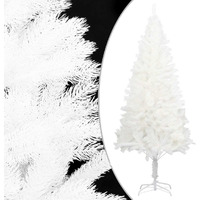 vidaXL Artificial Christmas Tree Lifelike Needles White 7 ft