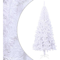 vidaXL Artificial Christmas Tree L 8 ft White