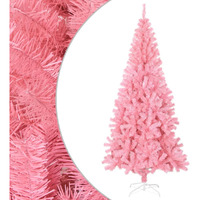 vidaXL Artificial Christmas Tree with Stand Pink 8 ft PVC