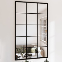 vidaXL Wall Mirror Black 39.4"x23.6" Metal