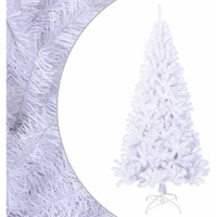 vidaXL Artificial Christmas Tree with Thick Branches White 7 ft PVC