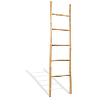 vidaXL Towel Ladder with 5 Rungs Bamboo 59"