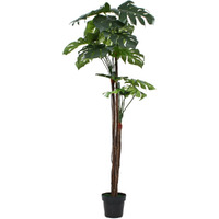 vidaXL Artificial Monstera Plant with Pot 67" Green
