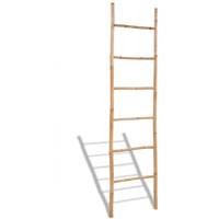 vidaXL Bamboo Towel Ladder with 6 Rungs