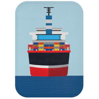 Cargo Ship In the Ocean Front Bath Mat(D0102HPKW67.)