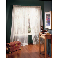 Rhapsody Voile Rod Pocket Curtain Panel Window Dressing 54 x 84 in White