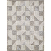 8 x 10 Gray Triangle Indoor Outdoor Area Rug