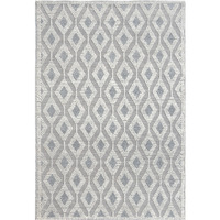 6 x 9 Ivory Gray Diamond Trellis Modern Area Rug