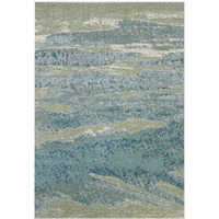 8 x 11 Blue Sage Impressionistic Ocean Area Rug