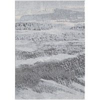 7 x 10 Blue Gray Abstract Mist Modern Area Rug