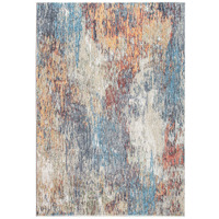 8 x 10 Blue Red Abstract Painting Modern Area Rug