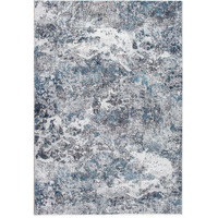 8 x 10 Gray Blue Abstract Galaxy Area Rug