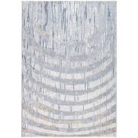 8 x 10 Gray Distressed Steps Abstract Area Rug