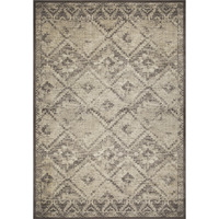 5 x 8 Gray Beige Distressed Diamond Area Rug