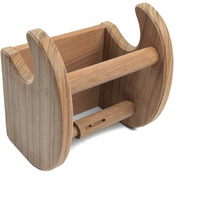 Traditional Solid Teak Magazine and Toilet Paper Holder