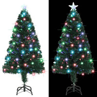 vidaXL Artificial Christmas Tree with Stand/LED 4 ft 135 Branches