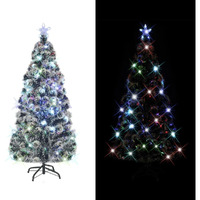 vidaXL Artificial Christmas Tree with Stand/LED 7 ft 280 Branches