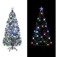 vidaXL Artificial Christmas Tree with Stand/LED 6 ft 220 Branches