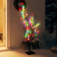 vidaXL Christmas Tree 128 LEDs Colorful Light Cherry Blossom 4 ft