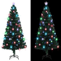 vidaXL Artificial Christmas Tree with Stand/LED 6 ft Fiber Optic