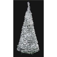 Autograph Foliages c-161210 6 ft Flocked Pop Up Tree, White & green