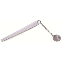Bey-Berk International BB76 chrome Plated Book Mark with charm
