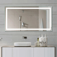 Paris Mirror 32 x 2 x 32 in Harmony Illuminated Mirror with 6000K LED Backlight