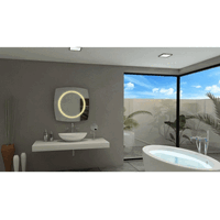 Paris Mirror HALO28283000 28 x 28 in Halo Illuminated LED Mirror with 3000K