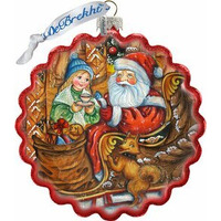 gDeBrekht 759-039 Santas Arrival Wreath Ornament