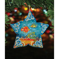 gDeBrekht 8126151 Star Fish Wooden christmas Ornament Set of 2