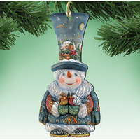 gDeBrekht 8116420 classic christmas Snowman Ornament by gDeBrekht Set of 2