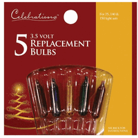 celebrations 1265-1-71 Multi-color 35V Mini Replacement Bulbs