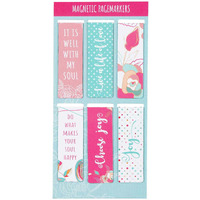 christian Art gifts 168146 Well with My Soul Magnetic Pagemarker Bookmark - Set of 6