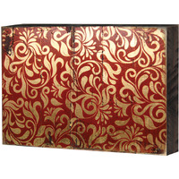 Designocracy 95006-12 Patterned Rustic Wooden Block Design graphic Art