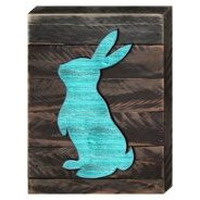 Designocracy 981342-08 Easter Bunny Art on Board Wall Decor