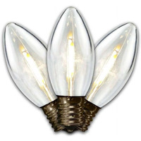 Holiday Bright Lights 9009331 Smooth Filament LED c9 christmas Light Bulbs  Pure White