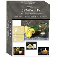 crown Point graphics 272446 Shared Blessings-Sympathy candles card-Boxed - Box of 12