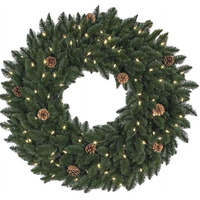 Autograph Foliages c-190614 36 in Mixed grand Fir Wreath with Twinkle Lights