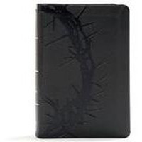 KJV Large Print compact Reference Bible  charcoal Leather Touch