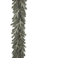 Autograph Foliages c-195094 9 ft Appalachian garland with Twinkling LED Rice Lights  Light Blue