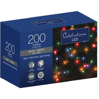 celebrations 9071441 1624 ft Smart Living LED Micro Multicolor String christmas Light Bulbs  200 count