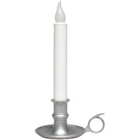 No Scent Pewter Automatic Timer candle  8 in