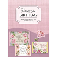 Faithfully Yours 256820 Boxed - card Birthday-Birthday Bouquet - Box of 12