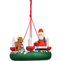christian Ulbricht Ornament - Wreath with Santa - 2 x 225 x 225 in