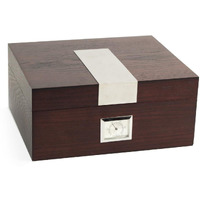 Bey-Berk International c412 Espresso Wood cigar Humidor with Spanish cedar Lining
