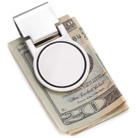 Bey-Berk International BB176S Silver Plated Hinged Money clip - 125 x 225 x 025 in