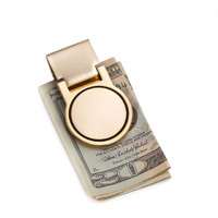 Bey-Berk International BB176g gold Plated Hinged Money clip