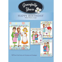 Artbeat Of America 66728 Birthday Three Times A Lady card - church Kitchen Ladies No141  Box of 12